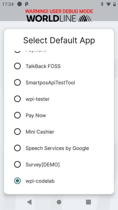 Default App Selection